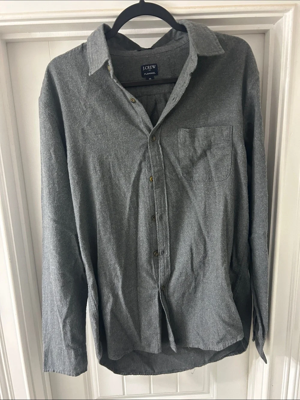 J. Crew Men's Gray Flannel Shirt Jacket
